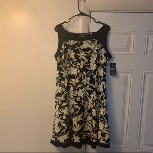 Navy/Yellow/White Dress